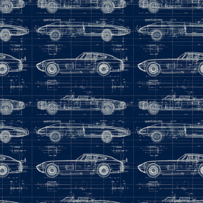 Vintage Car Blueprint Fat Quarter Bundle