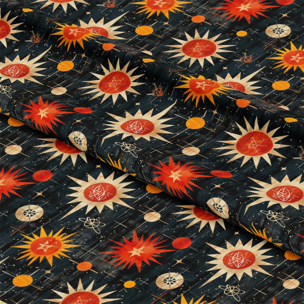 Retro Starburst Pattern 14 Quilting Cotton Fabric