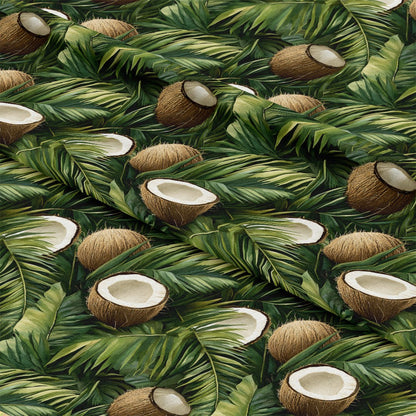 Coconut Jungle Leaves Pattern 16 Quilting Cotton Fabric