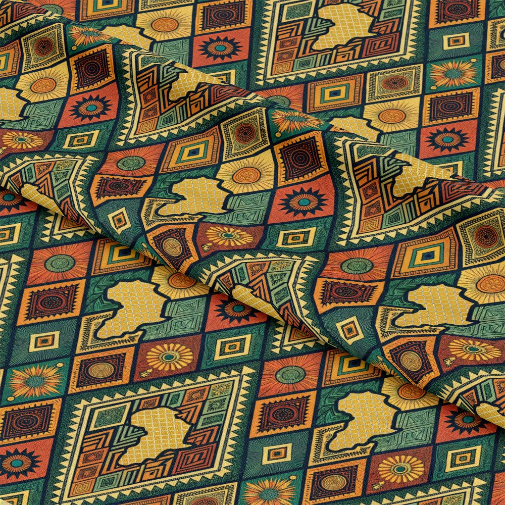 African Tribal Pattern 9 Quilting Cotton Fabric