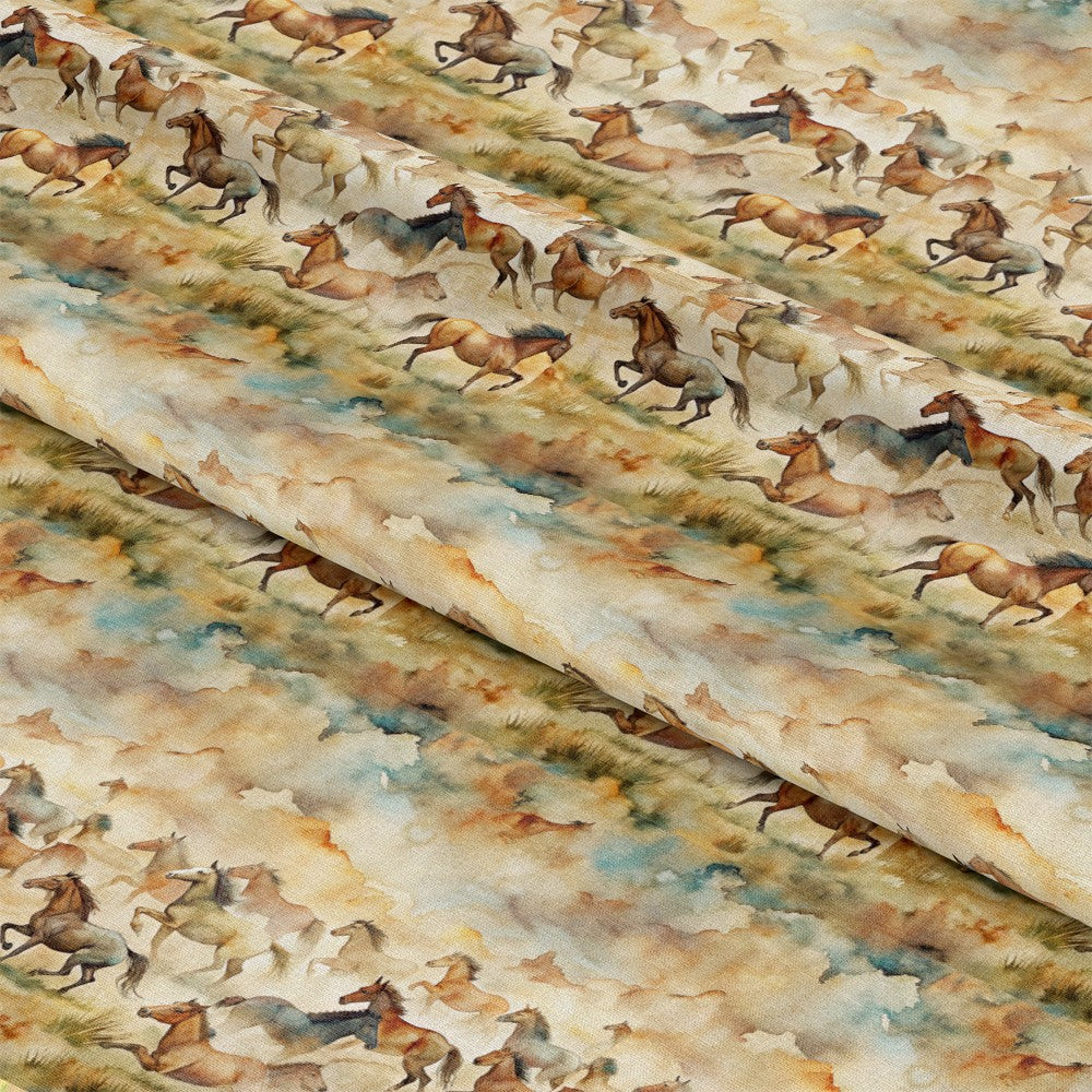 Wild Horses Pattern 14 Quilting Cotton Fabric
