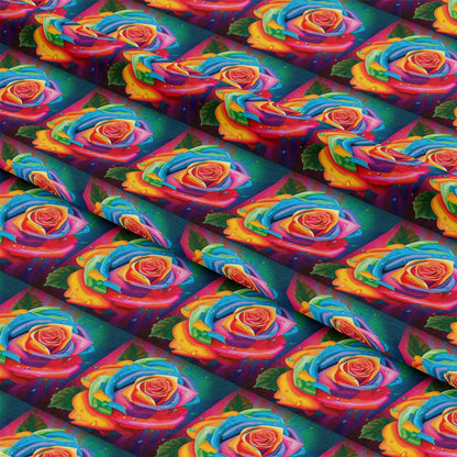 Colorful Animals and Plants Pattern 6 Quilting Cotton Fabric