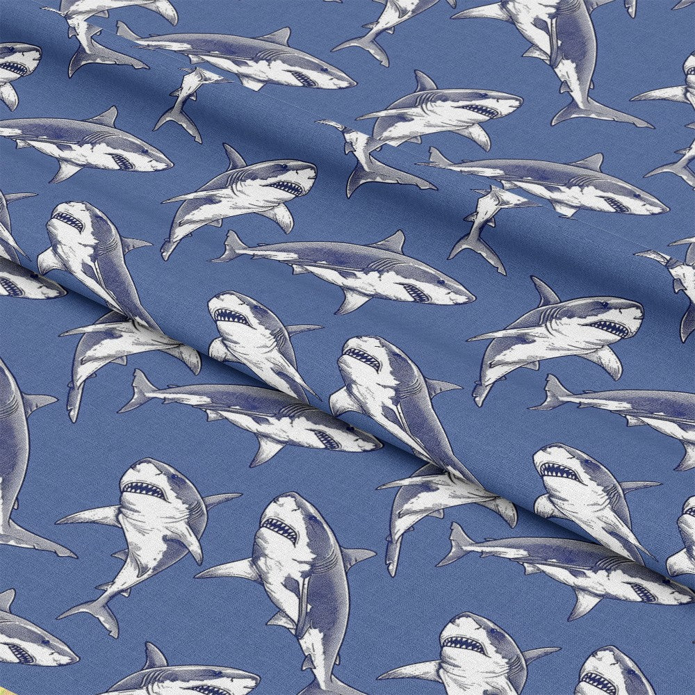 Sharks Circling Pattern 7 Quilting Cotton Fabric