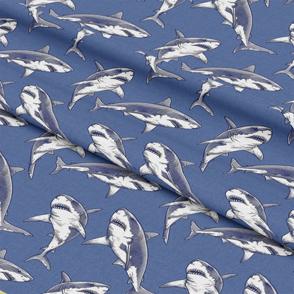Sharks Circling Pattern 7 Quilting Cotton Fabric