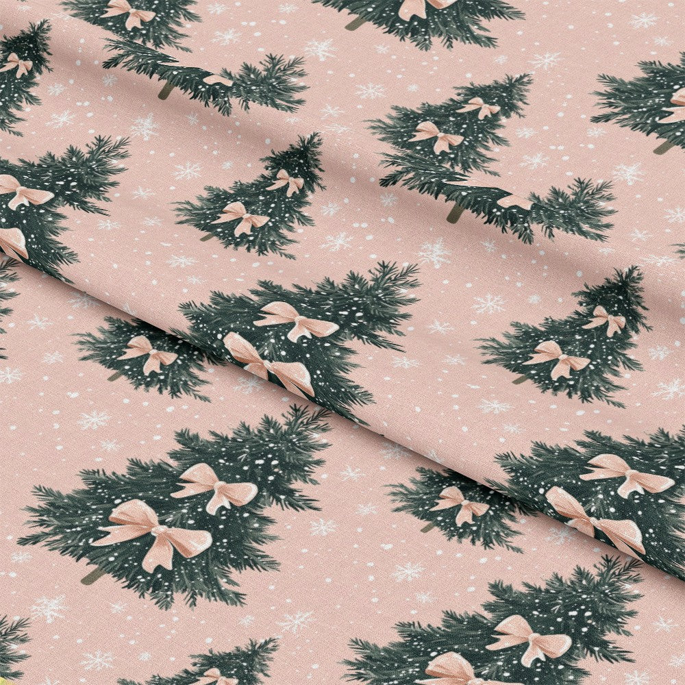 Sweet Pink Christmas Pattern 5 Quilting Cotton Fabric