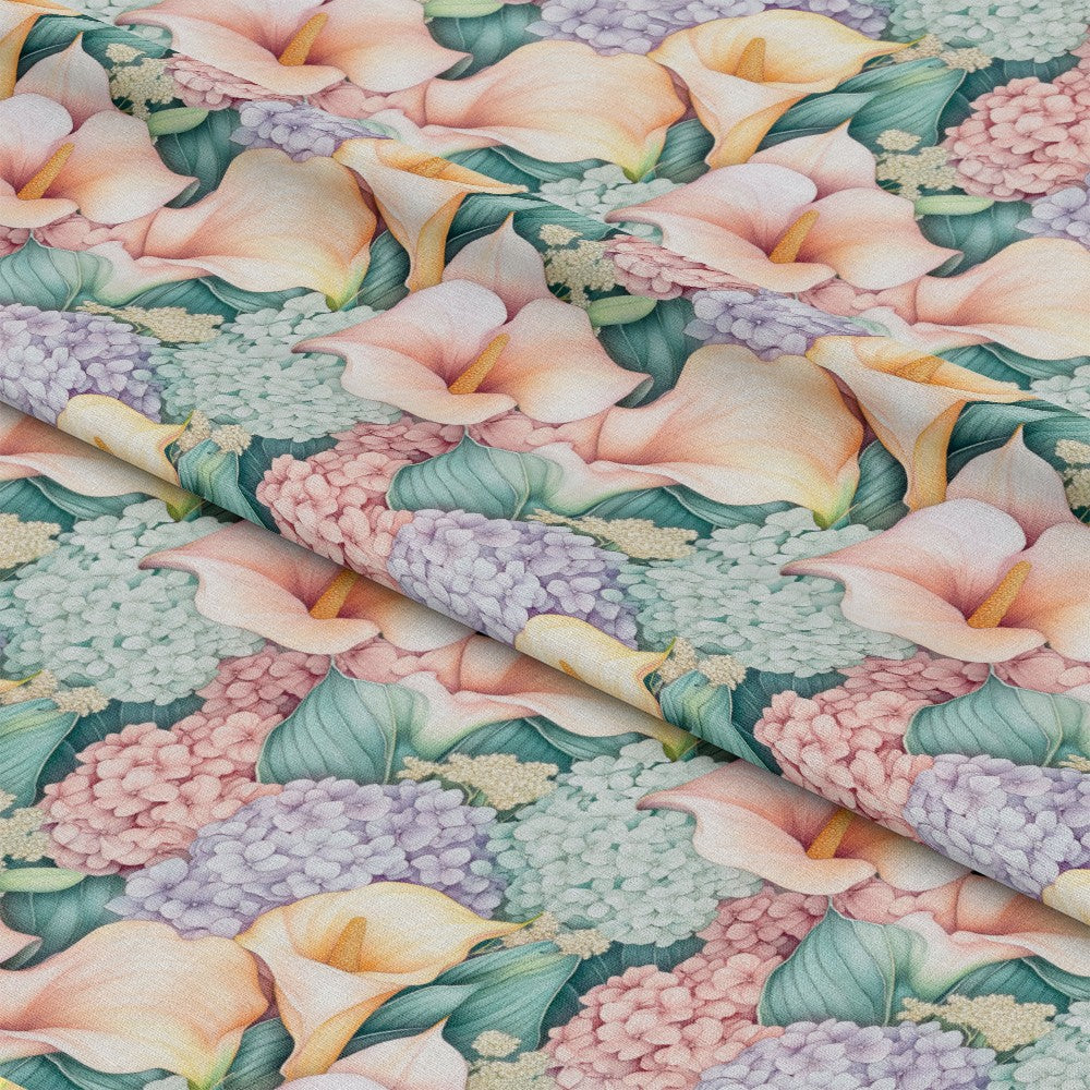Pastel Calla Lily Pattern 3 Quilting Cotton Fabric