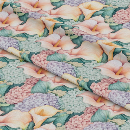 Pastel Calla Lily Pattern 3 Quilting Cotton Fabric
