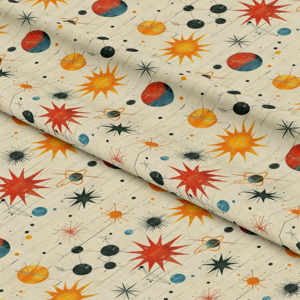 Retro Starburst Pattern 18 Quilting Cotton Fabric