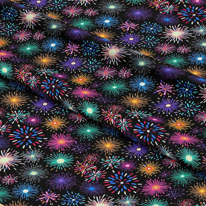 Colorful Fireworks Pattern 2 Quilting Cotton Fabric