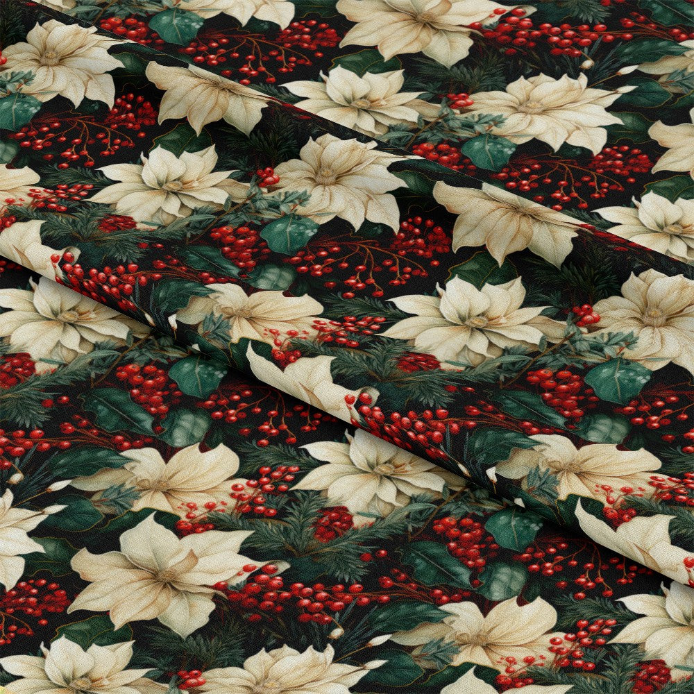 Christmas Florals Pattern 7 Quilting Cotton Fabric