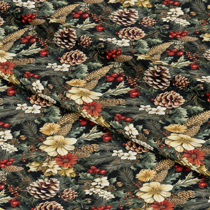 Christmas Pinecones Pattern 11 Quilting Cotton Fabric