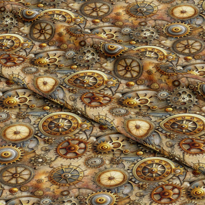 Steampunk Old Maps Pattern 2 Quilting Cotton Fabric