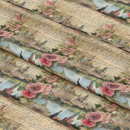 Vintage World Scrolls Pattern 10 Quilting Cotton Fabric