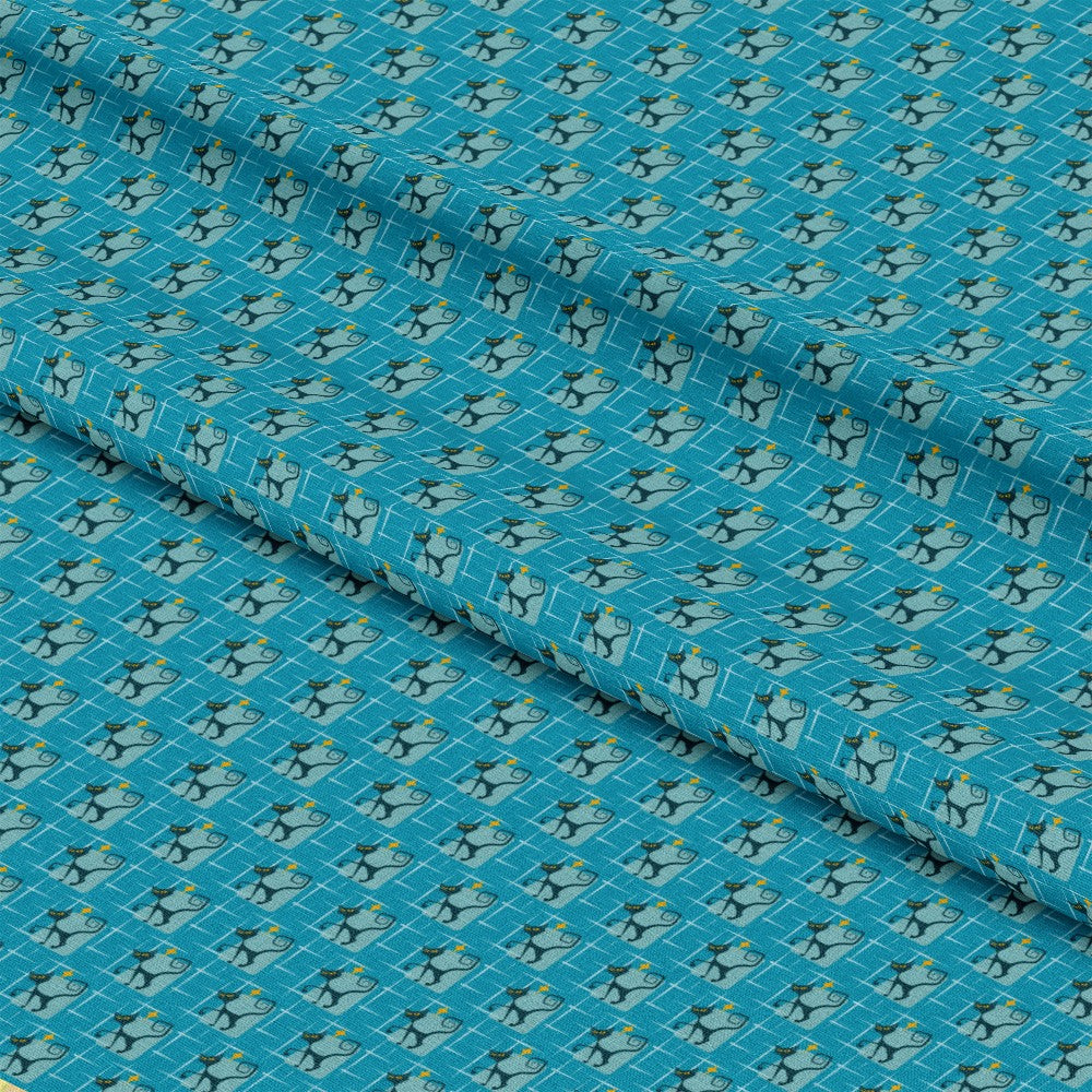Atomic Kitty Pattern 1 Quilting Cotton Fabric