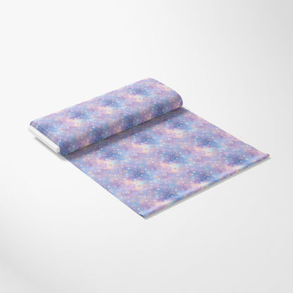 - Dog Paws Pattern 11 Quilting Cotton Fabric  
- Soft fabric, cotton material  
- Light purple, lavender, blue hues  
- Paw prints, animal motif  
- Pet-themed, playful design  
- Quilting cotton, sewing material  
- Yardage fabric roll, crafting textile
