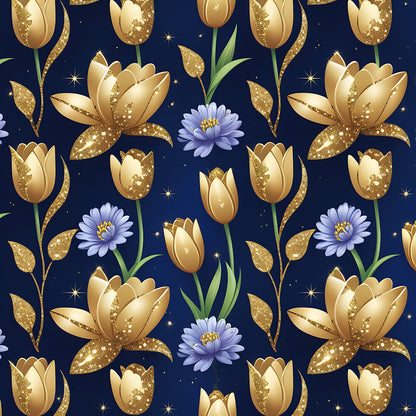 Golden Glitter Spring Fat Quarter Bundle