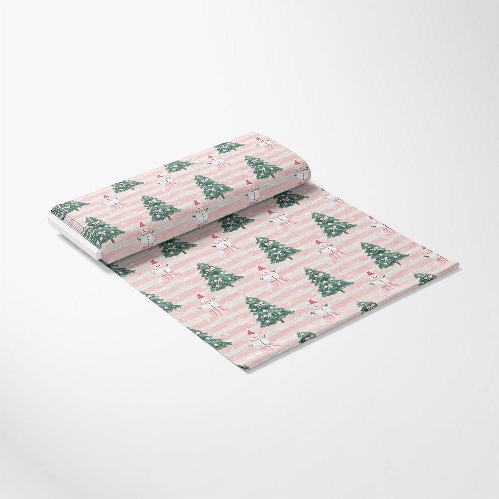 - Sweet Pink Christmas Pattern 6 Quilting Cotton Fabric  
- Pink background  
- Green Christmas trees  
- White reindeer  
- Cotton material  
- Quilting fabric  
- Festive holiday design  
- Soft texture  
- Holiday-themed textile
