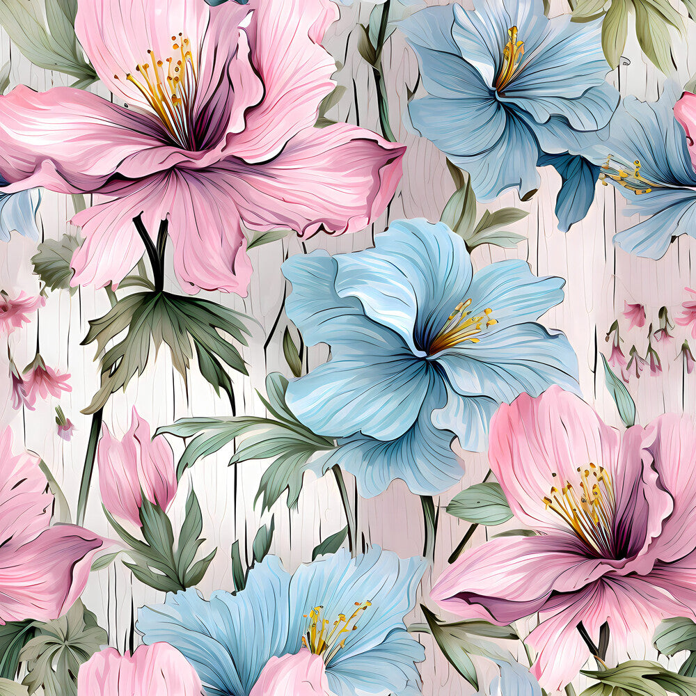 Pastel Floral Wood Fat Quarter Bundle