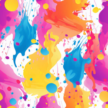 Colorful Paint Splashes Fat Quarter Bundle