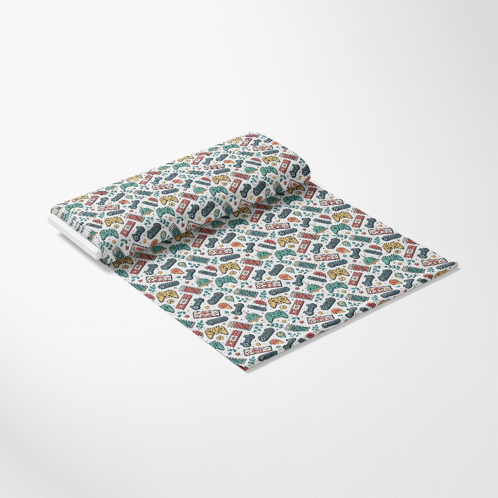 Modern Gamer Controllers Pattern 8 Quilting Cotton Fabric