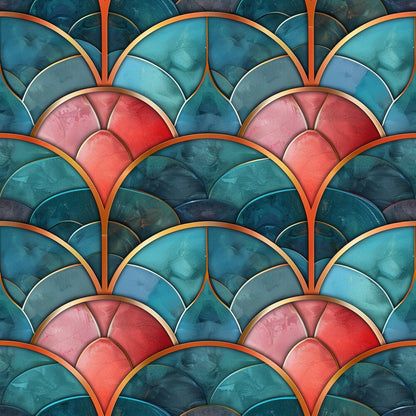 Art Deco Fish Scales Fat Quarter Bundle