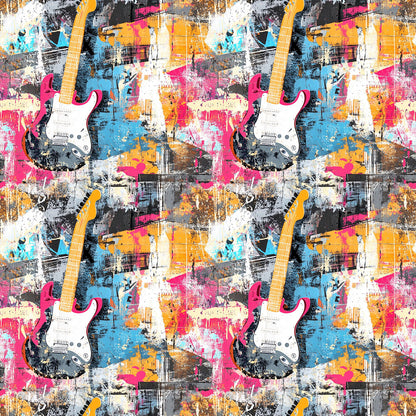 Grunge Rock Guitar Fat Quarter Bundle