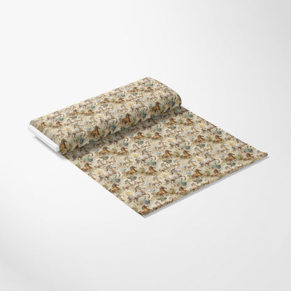 - Wild Horses Pattern 7 Quilting Cotton Fabric - beige, brown, cream, light blue - horse motifs, equestrian design - natural tones, neutral colors - textile, crafting material, sewing fabric - cotton, quilting textile, yardage fabric
