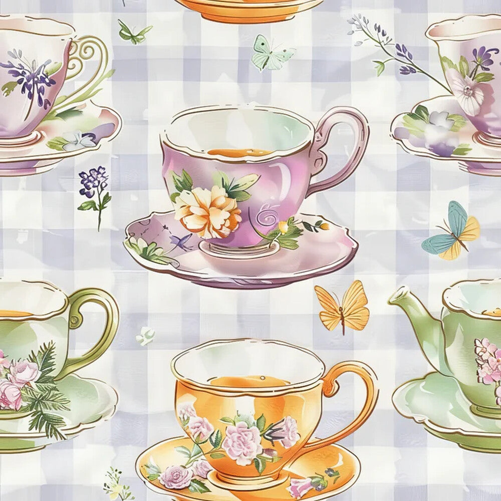 Tea Party Gingham Fat Quarter Bundle