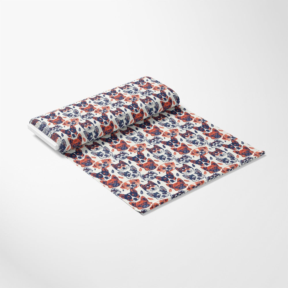 Dog Heads Pattern 7 Quilting Cotton Fabric