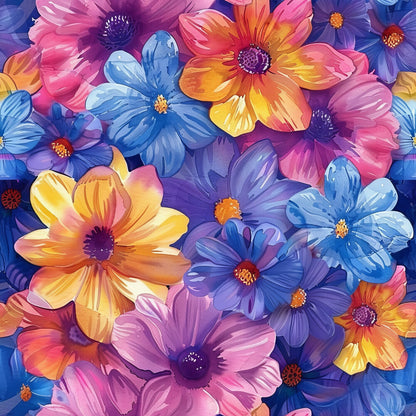 Vibrant Cosmo Flowers Fat Quarter Bundle