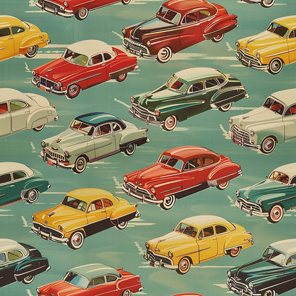 Midcentury Cars Fat Quarter Bundle