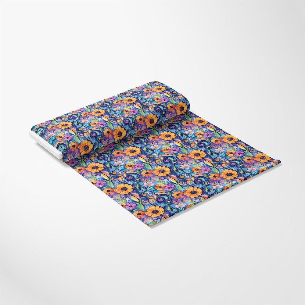 Vibrant Abstract Floral Art Pattern 8 Quilting Cotton Fabric