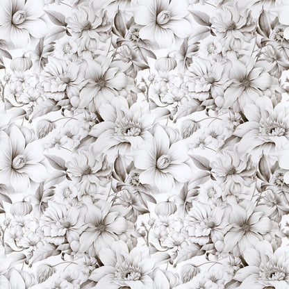 White Flowers Fat Quarter Bundle