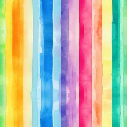 Watercolor Rainbow Stripes Fat Quarter Bundle