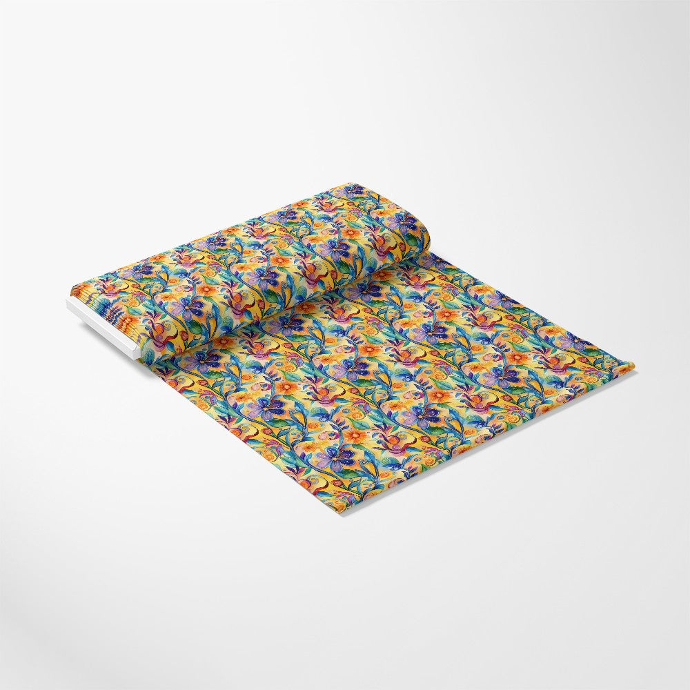 Vibrant Abstract Floral Art Pattern 7 Quilting Cotton Fabric