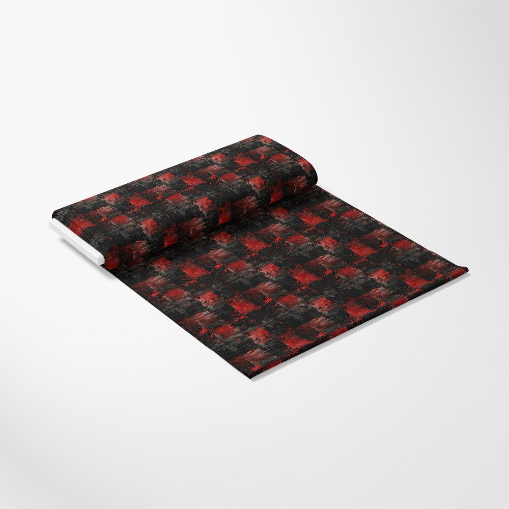 Red and Black Grunge Pattern 11 Quilting Cotton Fabric