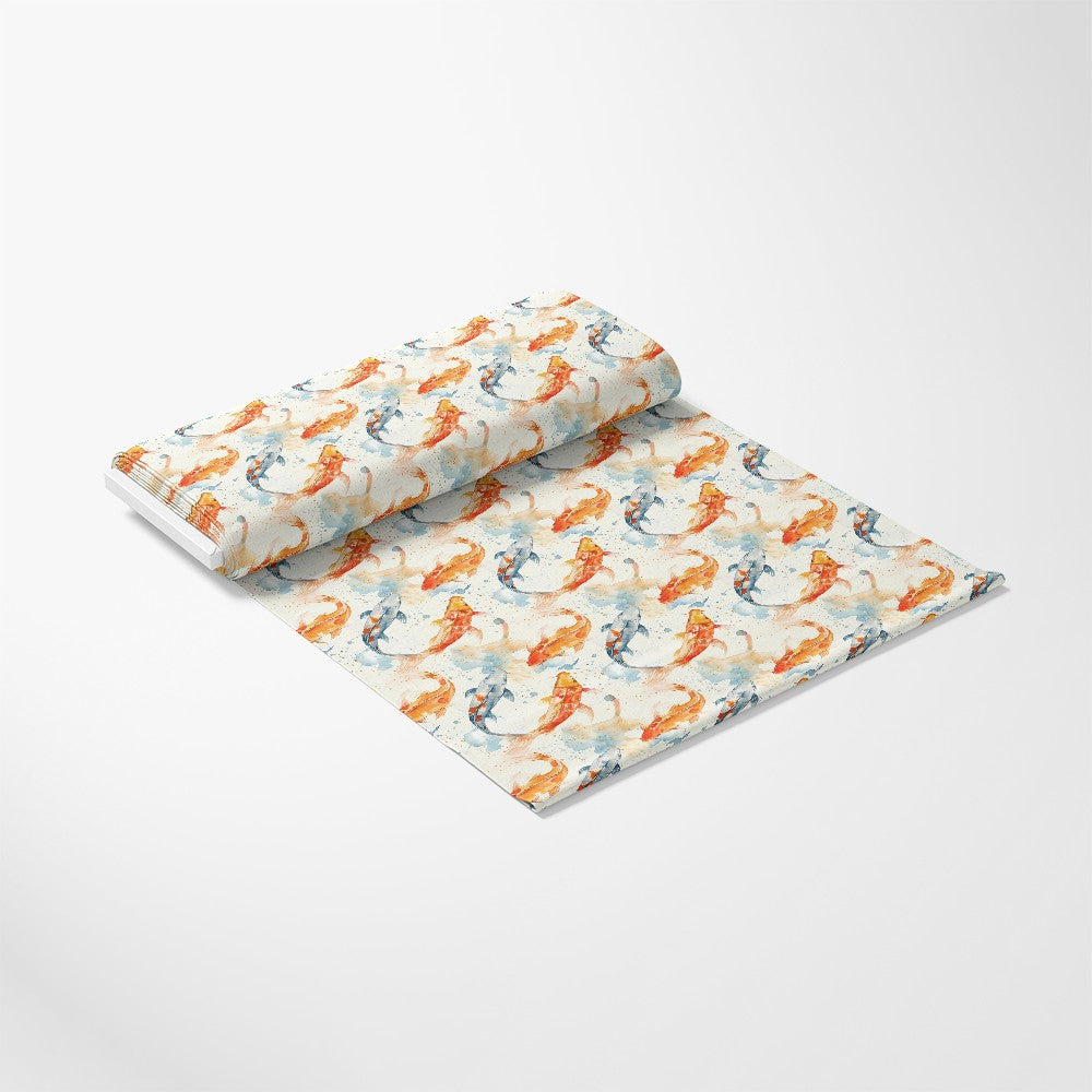 Watercolor Fish Pattern 13 Quilting Cotton Fabric