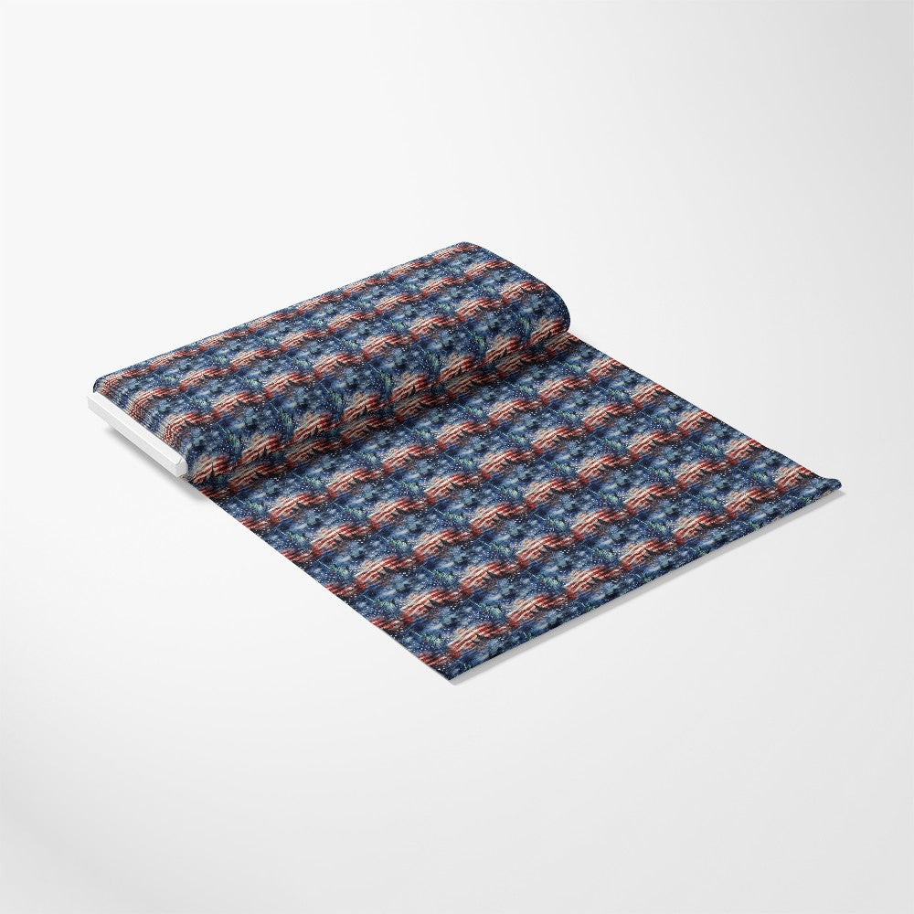 Patriotic Grunge Pattern 1 Quilting Cotton Fabric