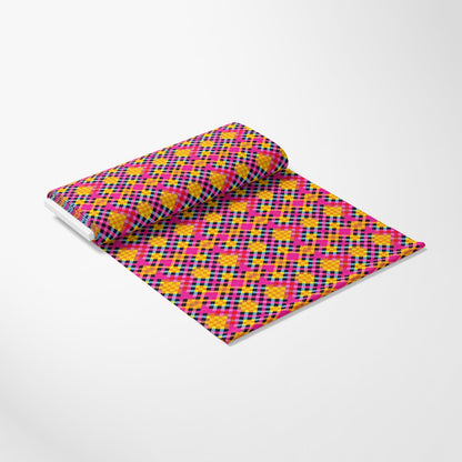 Neon Gingham Pattern 16 Quilting Cotton Fabric