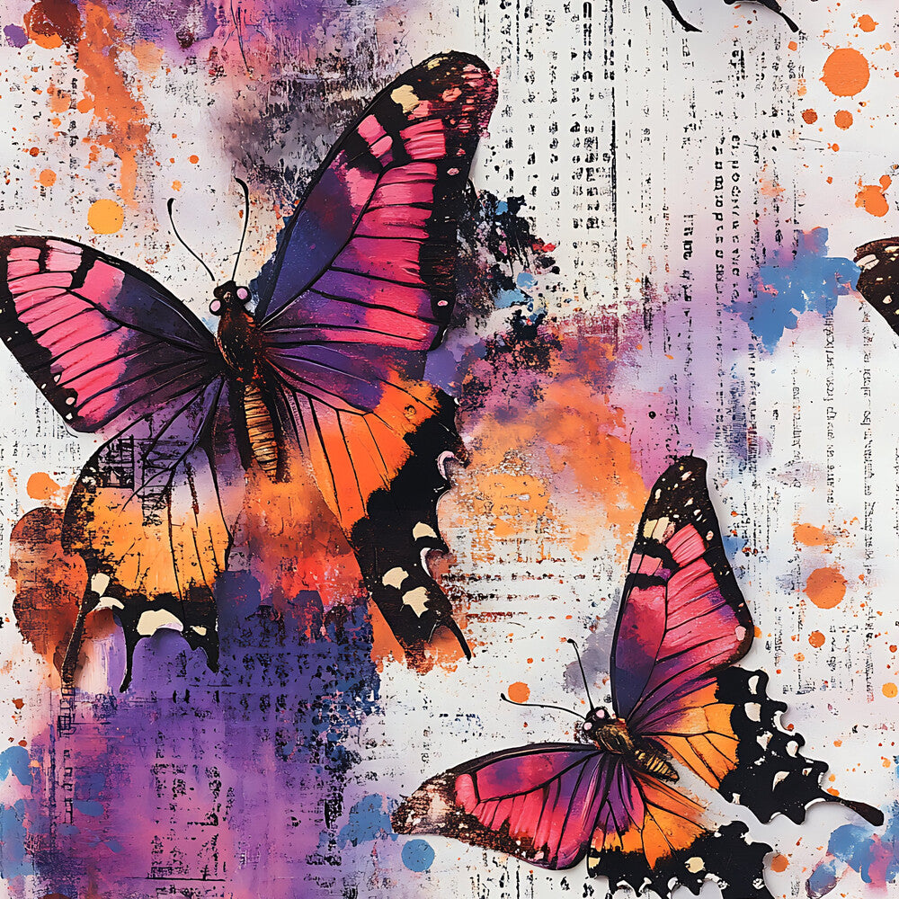 Butterfly Collage Art Fat Quarter Bundle