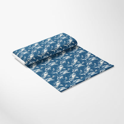 Sharks Circling Pattern 3 Quilting Cotton Fabric