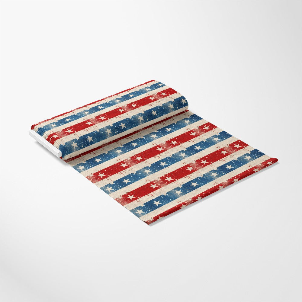Distressed Patriotic Pattern 5 Quilting Cotton Fabric