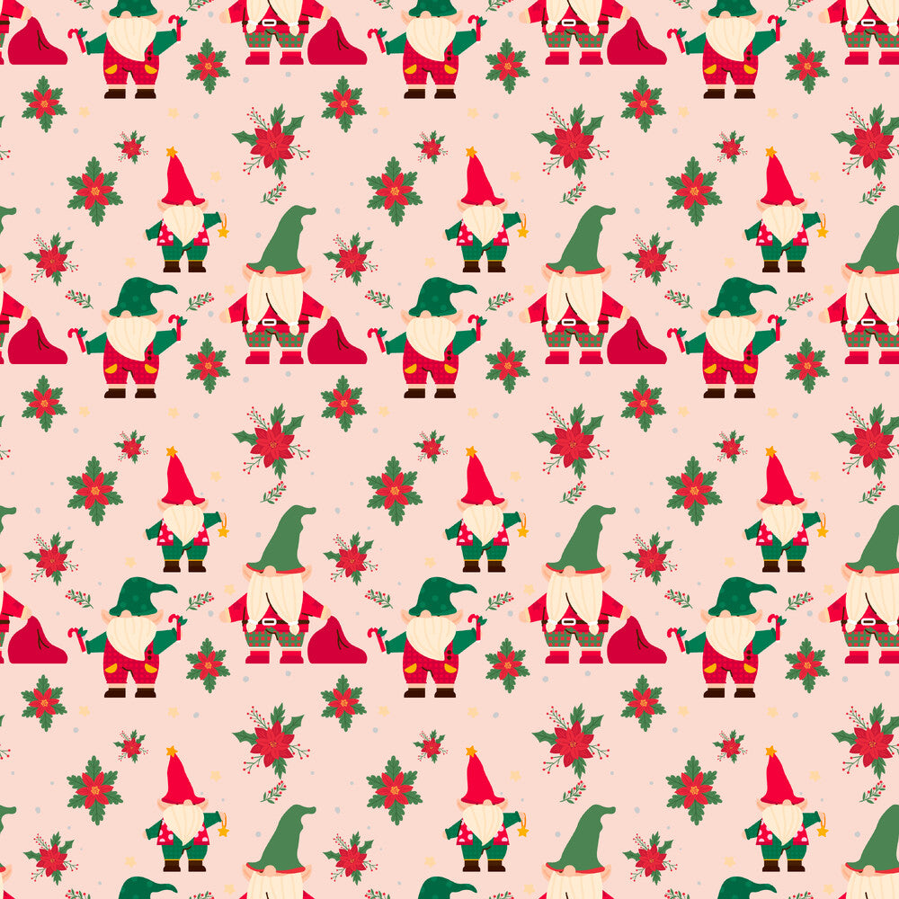 Pink Christmas Gnomes Fat Quarter Bundle