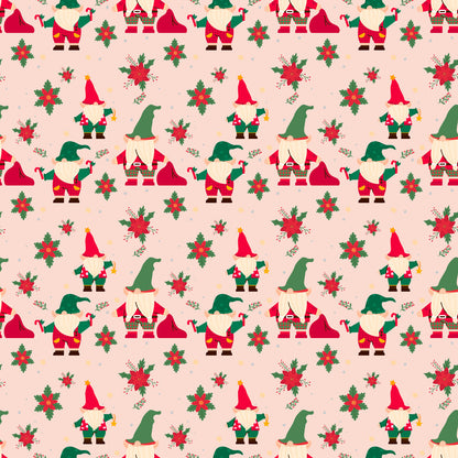 Pink Christmas Gnomes Fat Quarter Bundle