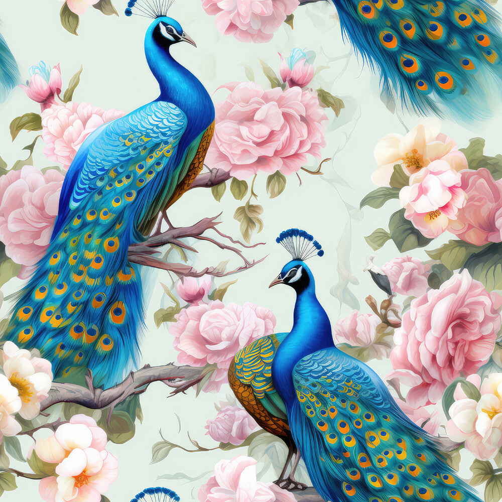 Watercolor Peacocks Fat Quarter Bundle