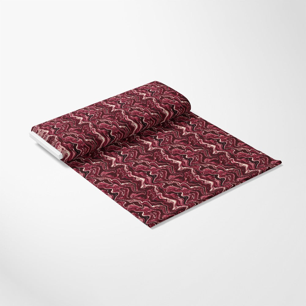 Burgundy Abstract Pattern 14 Quilting Cotton Fabric