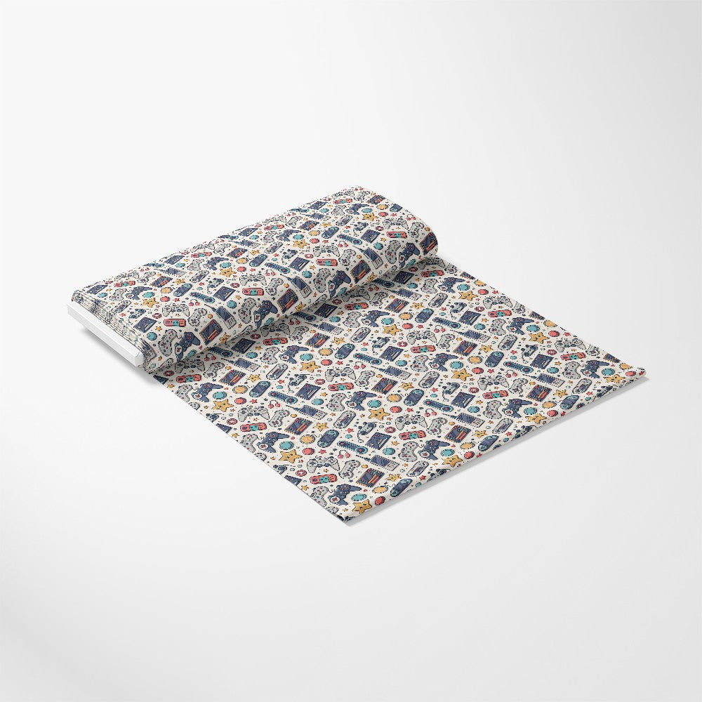 Modern Gamer Controllers Pattern 5 Quilting Cotton Fabric