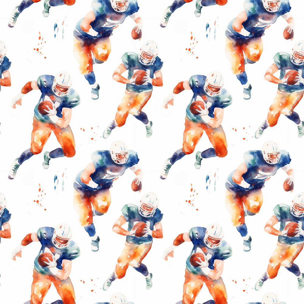 Watercolor Football Fat Quarter Bundle