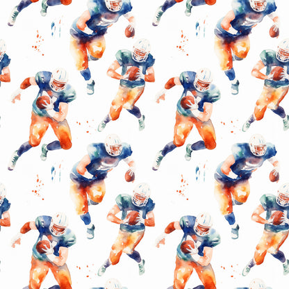 Watercolor Football Fat Quarter Bundle
