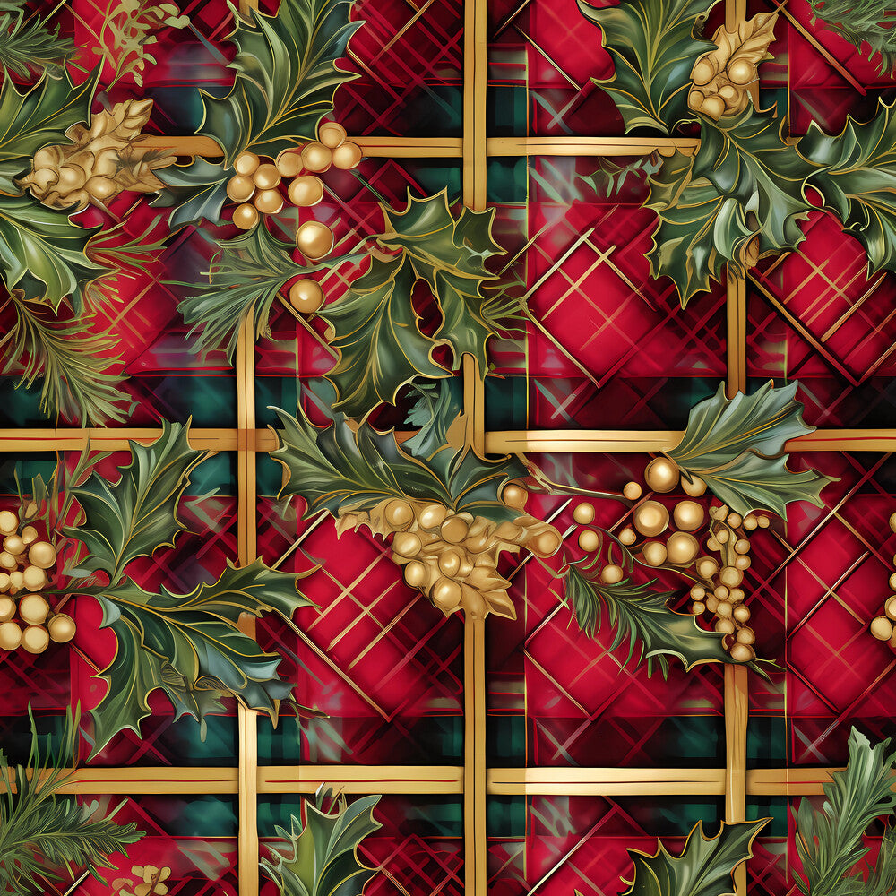 Red Green Gold Christmas Fat Quarter Bundle